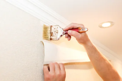 Pose de papier peint à Wolfskirchen — revêtements muraux et toiles de verre
